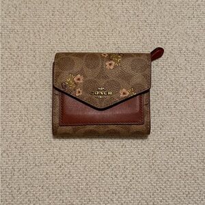 Coach signature floral wallet